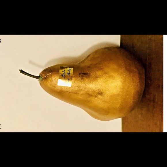 New Italian Glass Pear Gold Silver Italian Italy - Picture 2 of 16